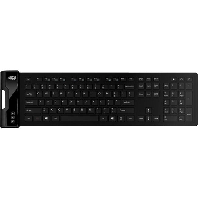 Adesso SlimTouch 232 Antimicrobial Waterproof Flex Keyboard (Full Size) - Cable Connectivity - USB Interface - 120 Key Multimedia, Internet, Email, Windows Key Hot Key(s) - Rugged - English (US) - QWE...  - AKB-232UB - eCommerce Business Prime