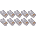 4XEM 50 Pack Cat6 RJ45 Modular Ethernet Plugs for Stranded or Solid CAT6 Cable - 50 Pack Modular RJ45 Ethernet ends for Cat6 stranded or solid CAT6 cable - 1 x RJ-45 Male - Gold-plated Contacts - 4X50PKC6 - eCommerce Business Prime