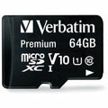 Verbatim 64GB Premium microSDXC Memory Card with Adapter, UHS-I Class 10 - UHS-1/Class 10 - 1pk - 44084 - eCommerce Business Prime