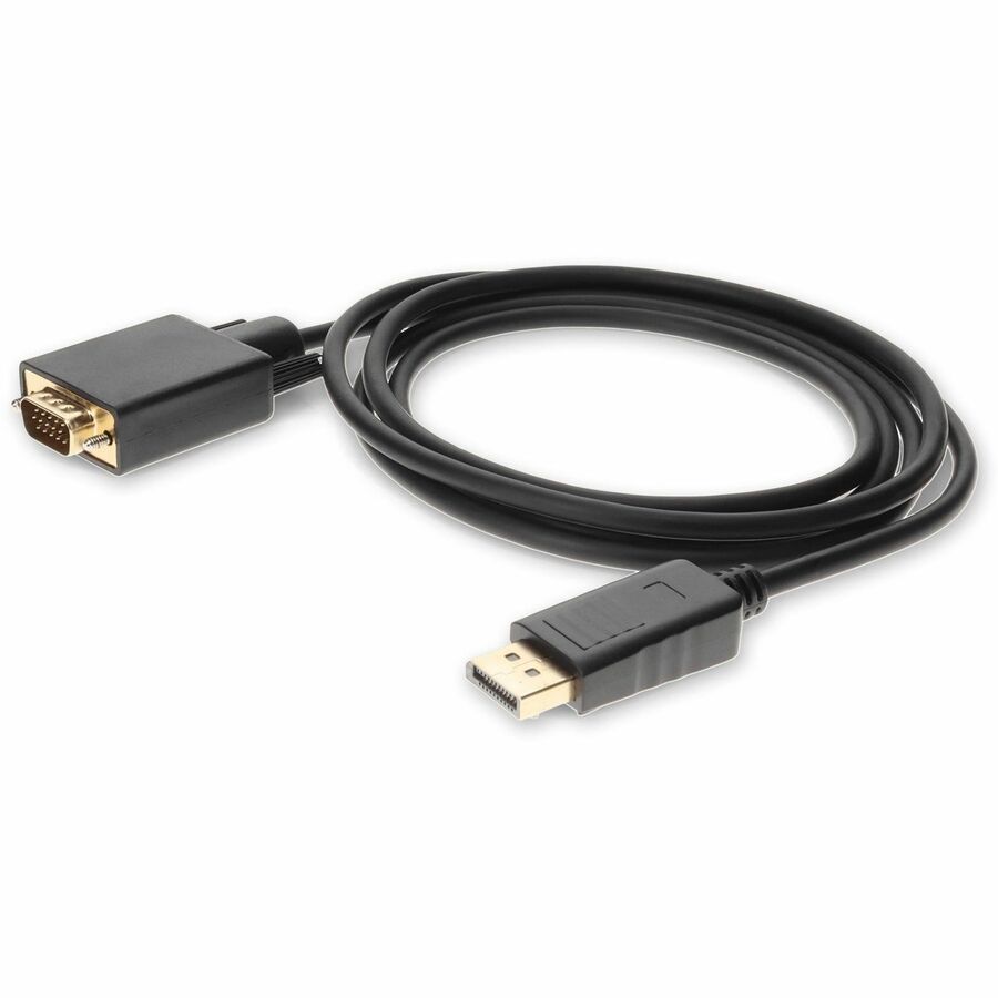 6ft DisplayPort 1.2 Male to VGA Male Black Cable For Resolution Up to 1920x1200 (WUXGA) - 100% compatible and guaranteed to work - DISPLAYPORT2VGA6F - eCommerce Business Prime