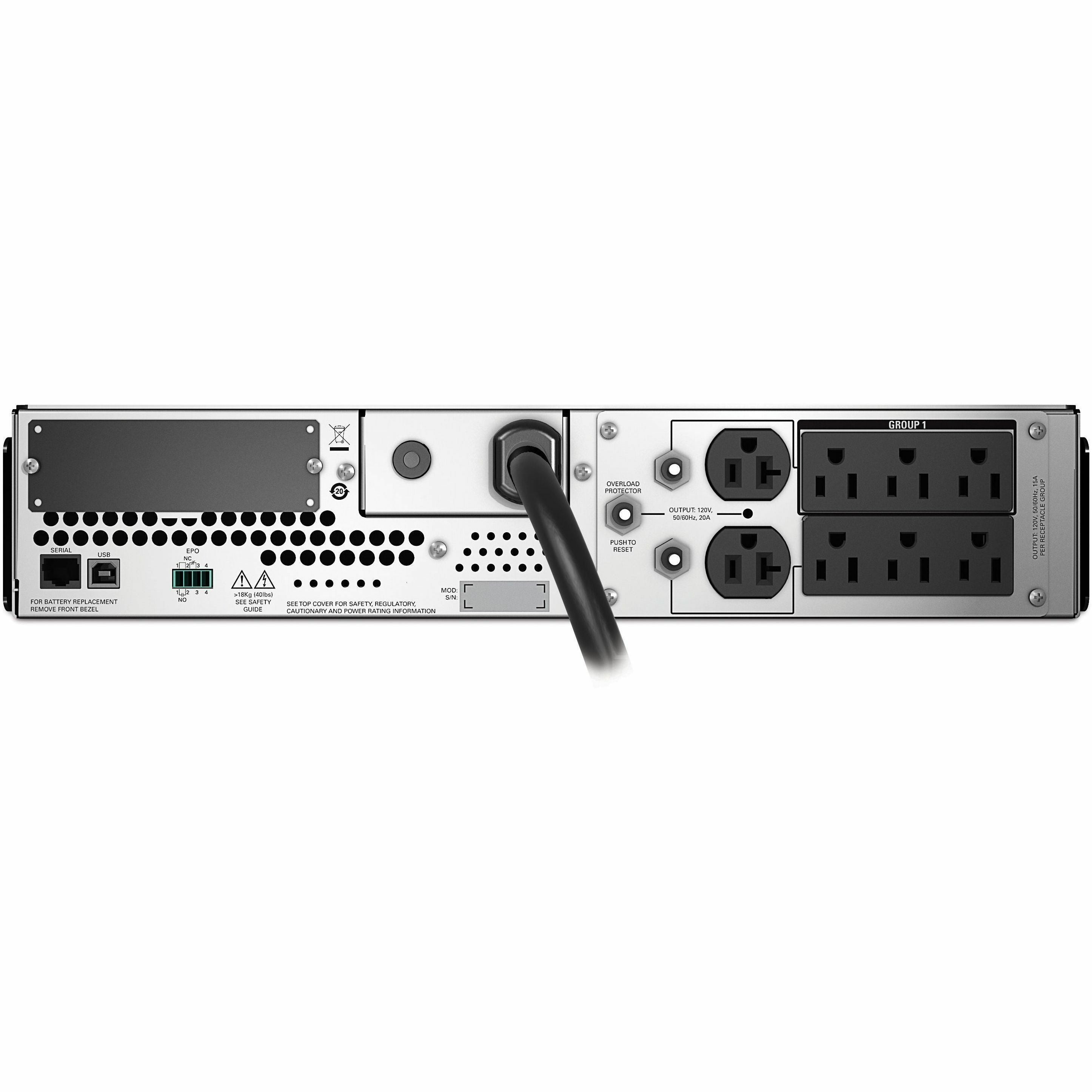 APC by Schneider Electric Smart-UPS 2200VA LCD RM 2U 120V US - 2U Rack-mountable - 3 Hour Recharge - 5 Minute Stand-by - 110 V AC Input - 120 V AC Output - 6 x NEMA 5-15R, 2 x NEMA 5-20R - SMT2200RMUS - eCommerce Business Prime
