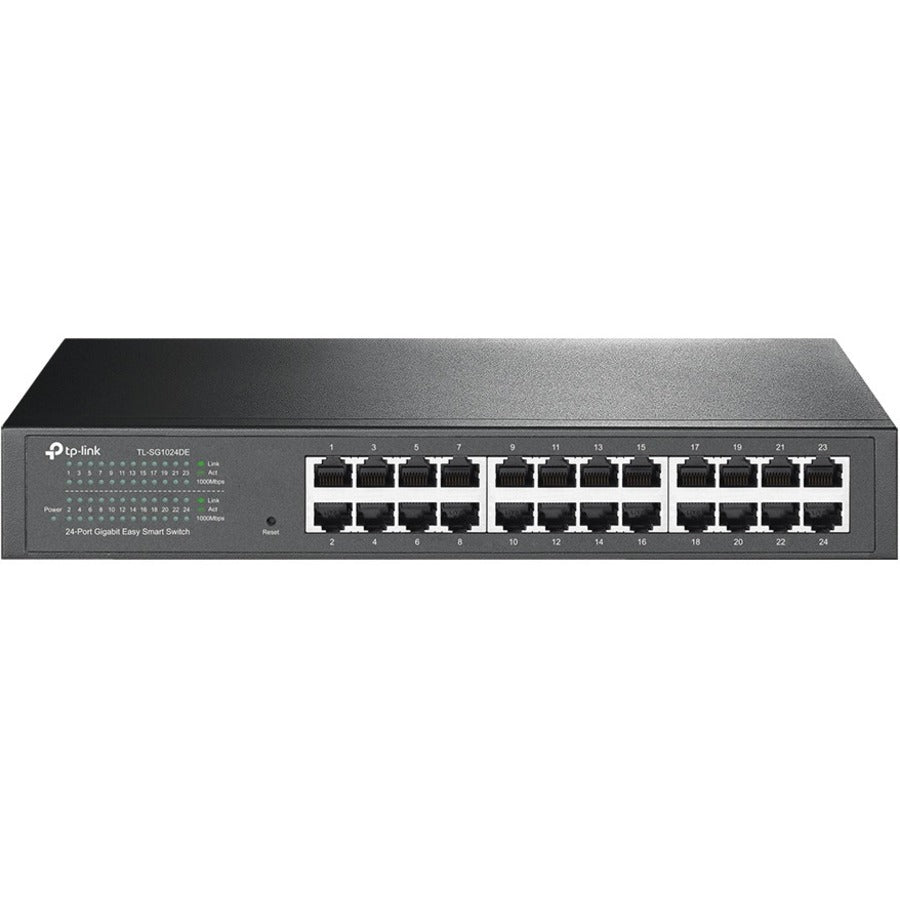 TP-LINK TL-SG1024DE - 24-Port Gigabit Easy Smart Switch - Limited Lifetime Protection - Plug & Play - Desktop/Rackmount - Sturdy Metal w/ Shielded Ports - Support QoS, Vlan, IGMP & LAG - TL-SG1024DE - eCommerce Business Prime