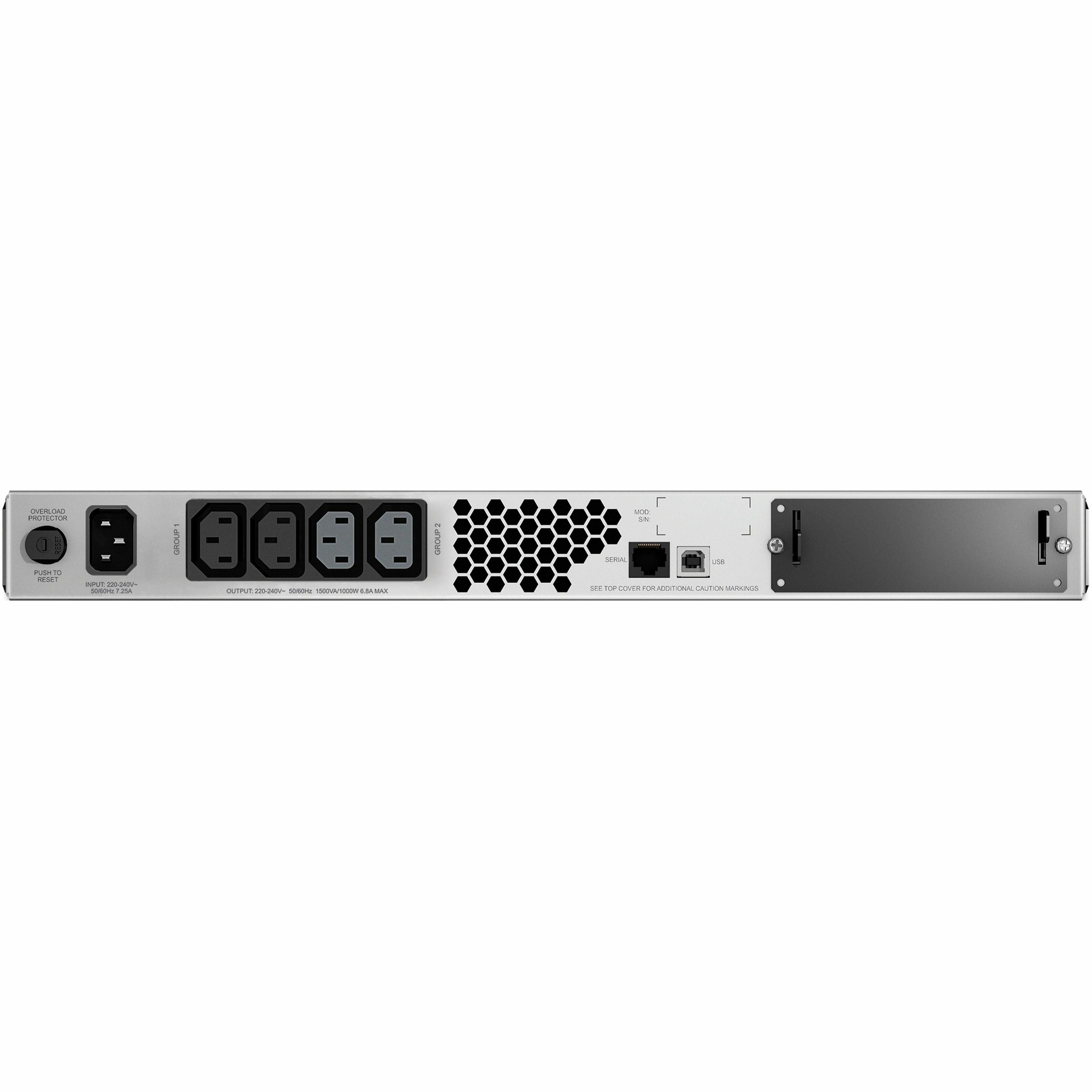 APC by Schneider Electric Smart-UPS 1500VA LCD RM 1U 230V - 1U Rack-mountable - 4 Hour Recharge - 5 Minute Stand-by - 220 V AC Input - 230 V AC Output - 4 x IEC 60320 C13 - SMT1500RMI1U - eCommerce Business Prime