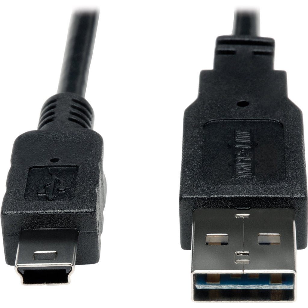 Tripp Lite 3ft USB 2.0 High Speed Converter Adapter Cable Reversible A to 5Pin Mini B M/M - (Reversible A to 5Pin Mini-B M/M) 3-ft. - UR030-003 - eCommerce Business Prime
