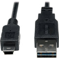 Tripp Lite 3ft USB 2.0 High Speed Converter Adapter Cable Reversible A to 5Pin Mini B M/M - (Reversible A to 5Pin Mini-B M/M) 3-ft. - UR030-003 - eCommerce Business Prime