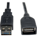Tripp Lite 1ft USB 2.0 Hi-Speed Extension Universal Reversible Cable M/F 1' - (Reversible A to A M/F) 1-ft. - UR024-001 - eCommerce Business Prime