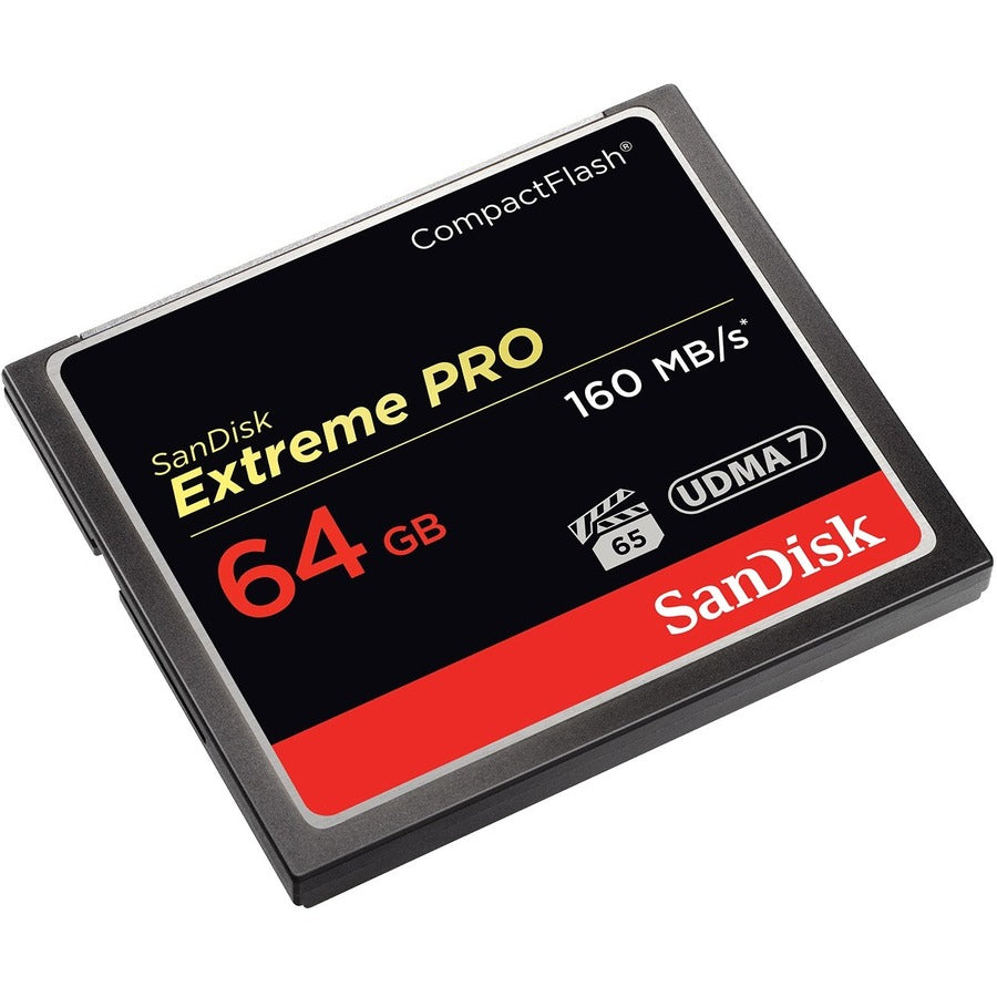 SanDisk Extreme Pro 64 GB CompactFlash - 160 MB/s Read - 65 MB/s Write - Lifetime Warranty - SDCFXPS-064G-A46 - eCommerce Business Prime