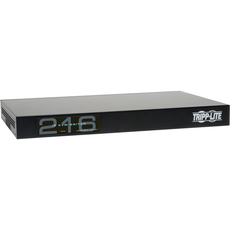 Tripp Lite 16-Port Cat5 IP KVM Switch 1 Local 2 Remote User 1URM Rackmount - 16 Computer(s) - 1 Local User(s) - 2 Remote User(s) - 1920 x 1080 - 20 x Network (RJ-45) - 2 x USB1 x VGA - Rack-mountable ...  - B072-016-IP2 - eCommerce Business Prime