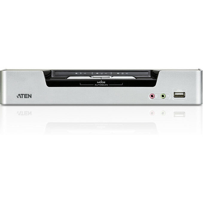 ATEN 2-Port USB DVI Dual View KVMP Switch-TAA Compliant - 2 Computer(s) - 1 Local User(s) - 2560 x 1600 - 1 x Network (RJ-45) - 6 x USB - 6 x DVI - CS1642A - eCommerce Business Prime