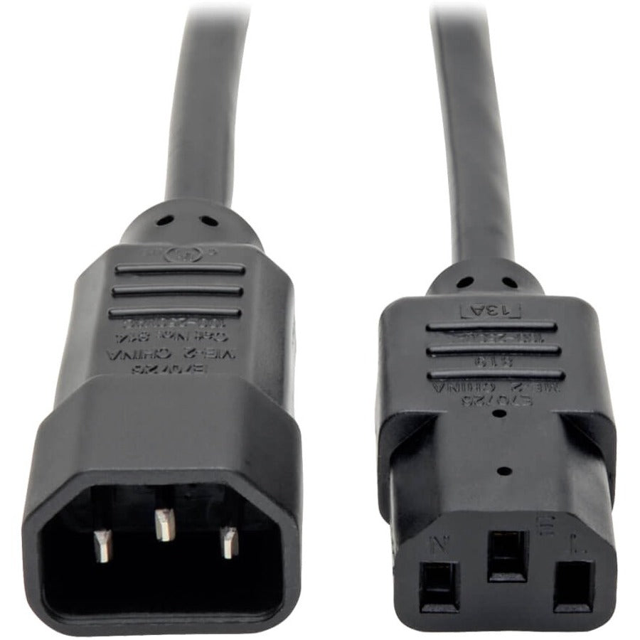Tripp Lite Computer Power Extension Cord Adapter 13A 16AWG C14 to C13 2ft - 13A, 16AWG (IEC-320-C14 to IEC-320-C13) 2-ft. - P004-002-13A - eCommerce Business Prime