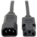 Tripp Lite Computer Power Extension Cord Adapter 13A 16AWG C14 to C13 3ft - 13A, 16AWG (IEC-320-C14 to IEC-320-C13) 3-ft. - P004-003-13A - eCommerce Business Prime