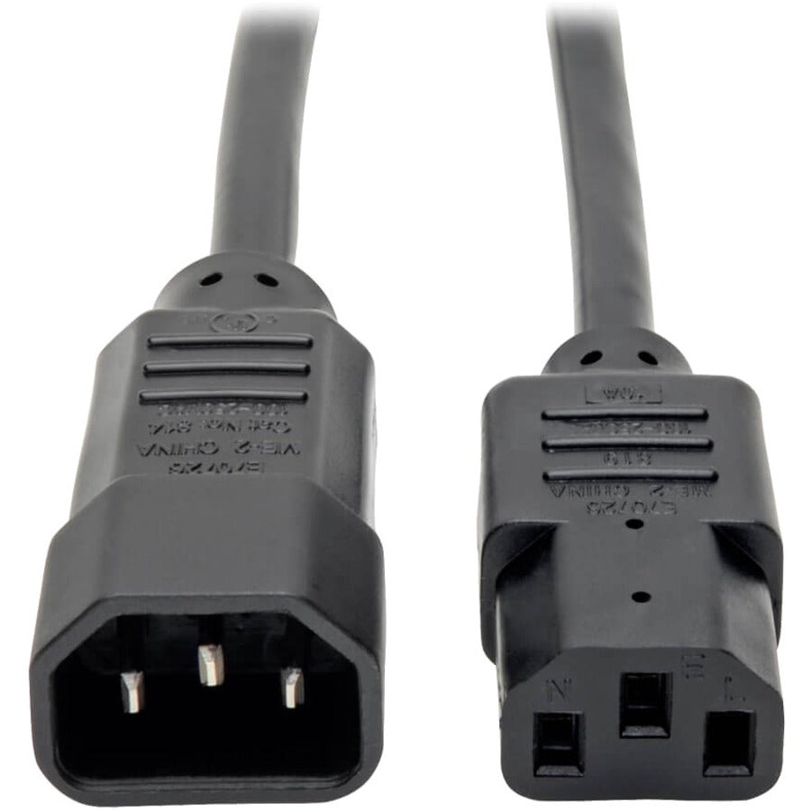 Tripp Lite Computer Power Extension Cord Adapter 13A 16AWG C14 to C13 3ft - 13A, 16AWG (IEC-320-C14 to IEC-320-C13) 3-ft. - P004-003-13A - eCommerce Business Prime
