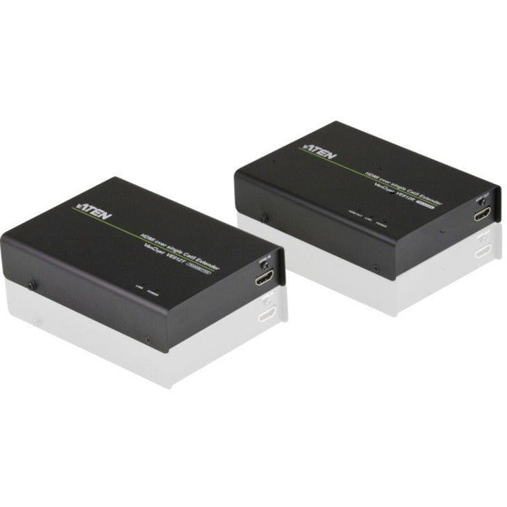 ATEN HDMI over Single Cat 5 Extender-TAA Compliant - 1 Input Device - 1 Output Device - 328.08 ft Range - 2 x Network (RJ-45) - 1 x HDMI In - 1 x HDMI Out - 4096 x 2160 - VE812 - eCommerce Business Prime