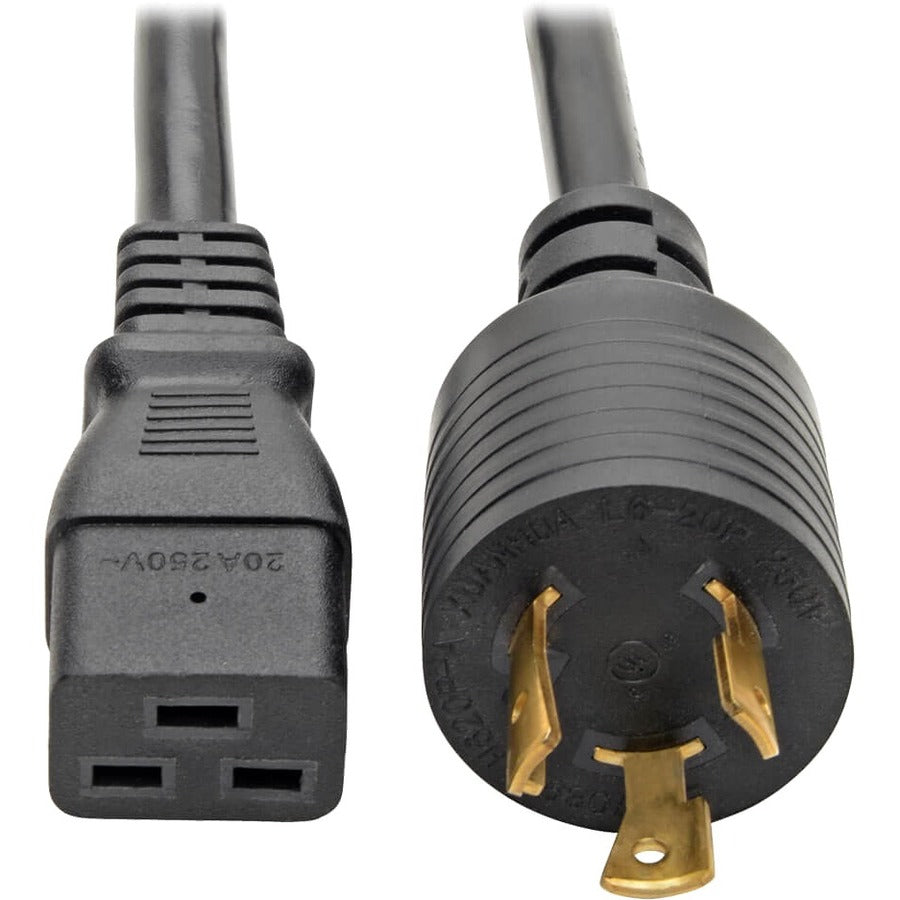 Tripp Lite 12ft Power Cord Extension Cable L6-20P to C19 for PDU/UPS Heavy Duty 20A 12 AWG 12' - 12AWG (IEC-320-C19 to NEMA L6-20P) 12-ft. - P040-012 - eCommerce Business Prime