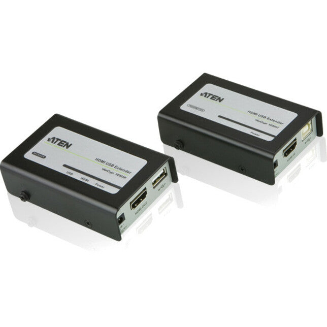 ATEN HDMI USB Extender - 1 Input Device - 1 Output Device - 131.23 ft Range - 2 x Network (RJ-45) - 2 x USB - 1 x HDMI In - 1 x HDMI Out - WUXGA - 1920 x 1200 - VE803 - eCommerce Business Prime