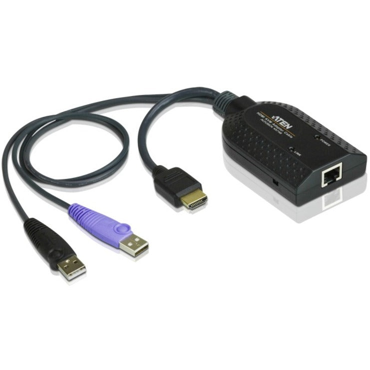 ATEN HDMI USB Virtual Media KVM Adapter Cable with Smart Card Reader (CPU Module)-TAA Compliant - KVM Cable for KVM Switch, Audio/Video Device, Card Reader - First End: 1 x USB Type A - Male, 1 x USB ...  - KA7168 - eCommerce Business Prime
