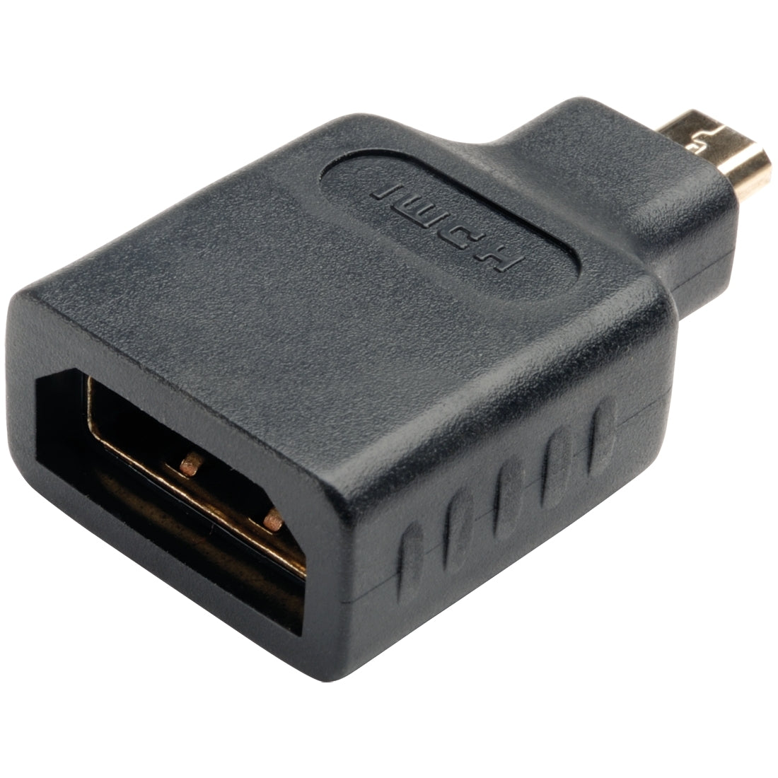 Tripp Lite HDMI to Micro HDMI Adapter Converter, 1080p (F/M) - 1 x HDMI (Micro Type D) Digital Audio/Video Male - 1 x HDMI Digital Audio/Video Female - 1920 x 1080 Supported - Gold Connector - Black - P142-000-MICRO - eCommerce Business Prime