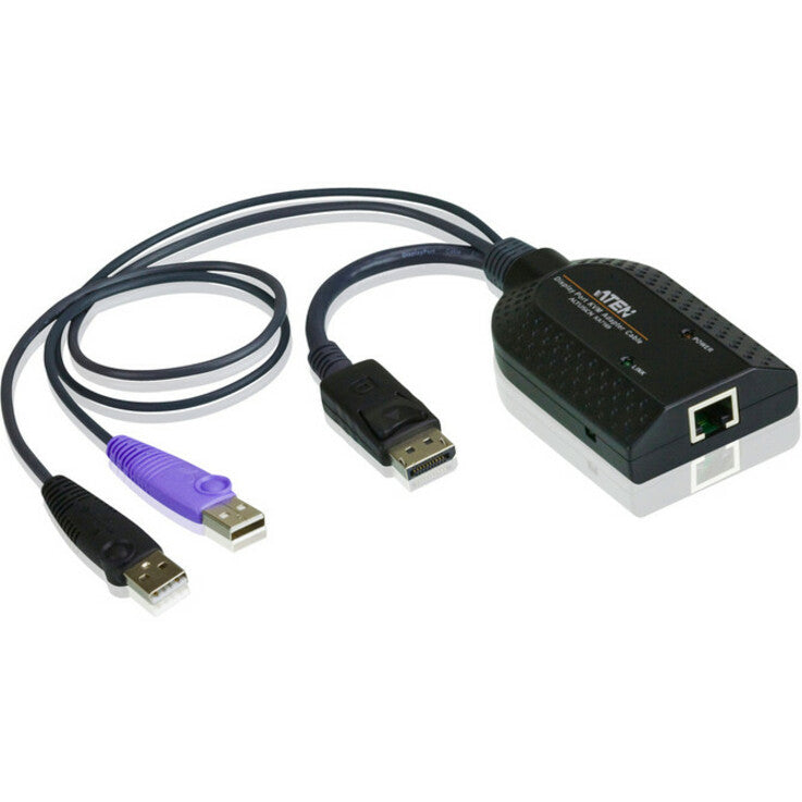 ATEN USB/RJ-45 KVM Cable-TAA Compliant - RJ-45/USB KVM Cable for Card Reader, KVM Switch, Keyboard/Mouse, Video Device - First End: 2 x Type A Male USB, First End: 1 x DisplayPort Male Digital Audio/V...  - KA7169 - eCommerce Business Prime