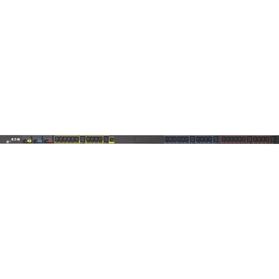 Eaton Basic rack PDU, 0U, L21-30P input, 8.64 kW max, 120/208V, 24A, 10 ft cord, Three-phase, Outlets: (1) 5-20R, (30) C13 Outlet grip, (6) C19 Outlet grip - ePDU G3 Basic 38U-A; 8.64 KW; IN: L21-30P ...  - EBA310-10 - eCommerce Business Prime
