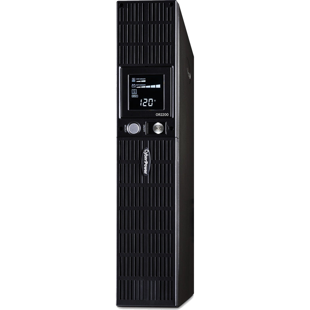 CyberPower OR2200LCDRT2U Smart App LCD UPS Systems - 2000VA/1320W, 120 VAC, NEMA 5-20P, 2U, Rack / Tower, 8 Outlets, LCD, PowerPanel&reg; Business, $300000 CEG, 3YR Warranty - OR2200LCDRT2U - eCommerce Business Prime