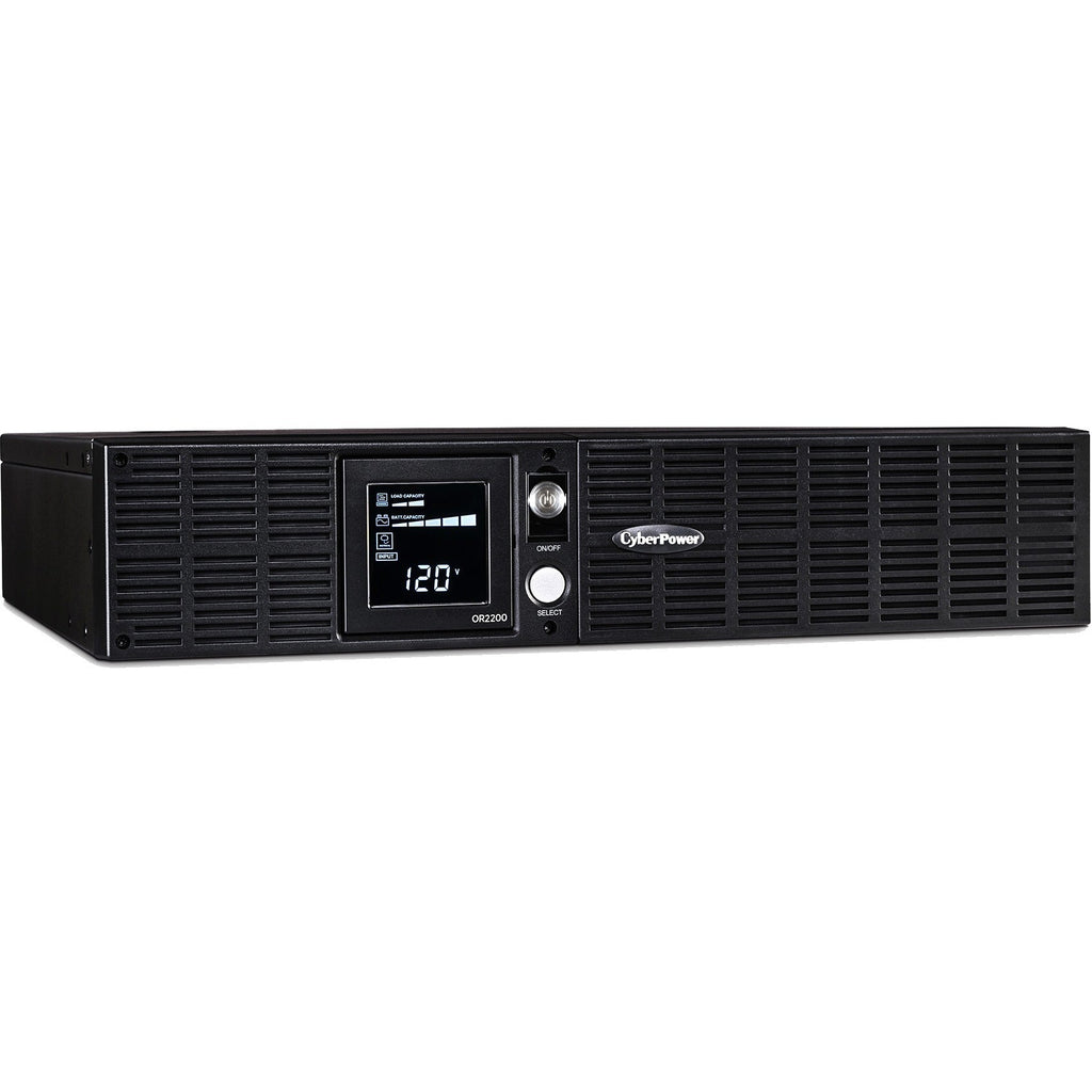 CyberPower OR2200LCDRT2U Smart App LCD UPS Systems - 2000VA/1320W, 120 VAC, NEMA 5-20P, 2U, Rack / Tower, 8 Outlets, LCD, PowerPanel&reg; Business, $300000 CEG, 3YR Warranty - OR2200LCDRT2U - eCommerce Business Prime