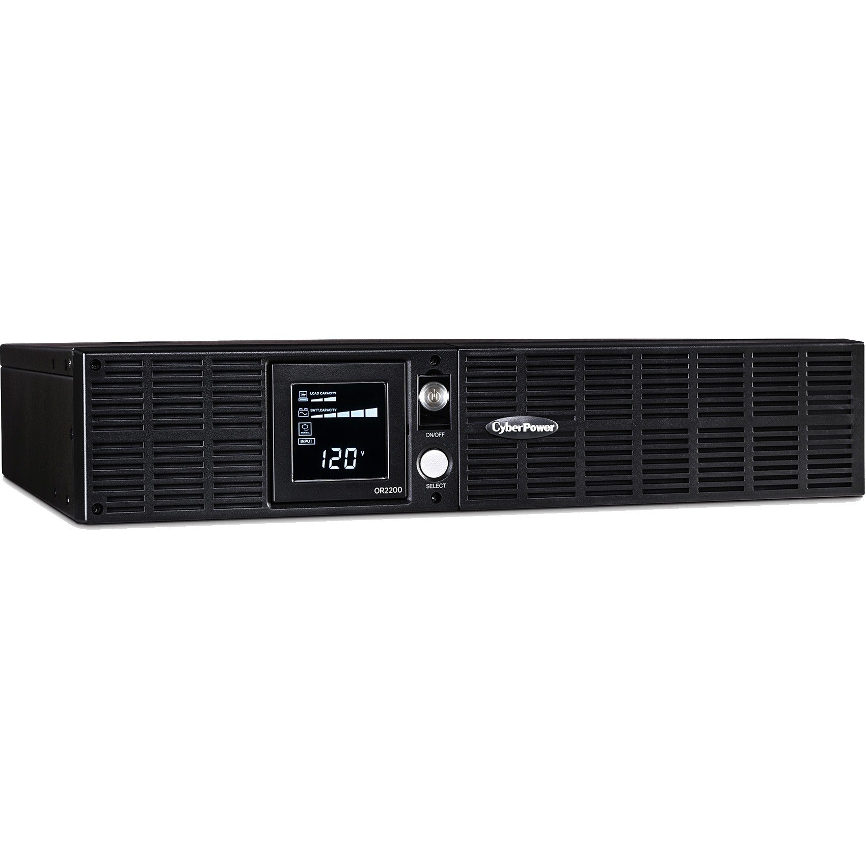 CyberPower OR2200LCDRT2U Smart App LCD UPS Systems - 2000VA/1320W, 120 VAC, NEMA 5-20P, 2U, Rack / Tower, 8 Outlets, LCD, PowerPanel&reg; Business, $300000 CEG, 3YR Warranty - OR2200LCDRT2U - eCommerce Business Prime