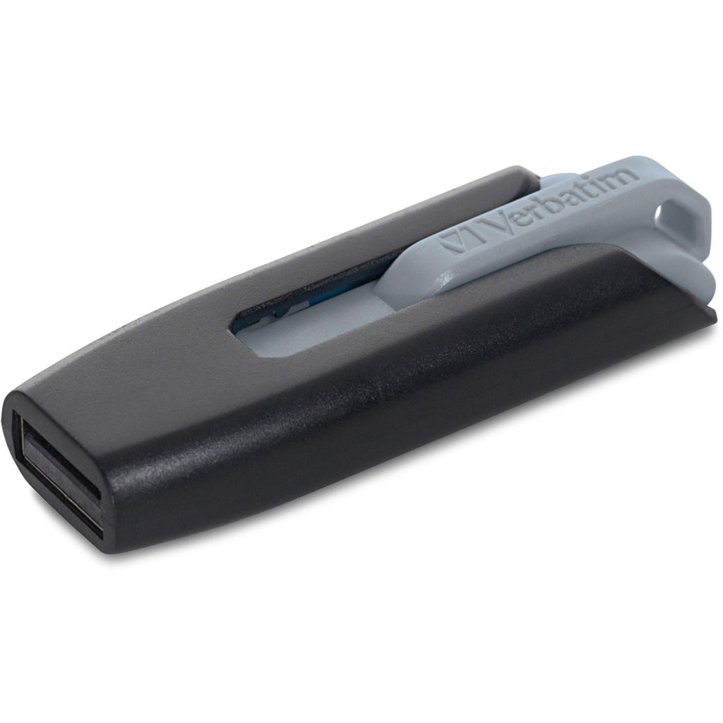 Verbatim Store 'n' Go V3 USB Drive - 128 GB - USB 3.1 (Gen 1) Type A, USB 3.2 (Gen 1) Type A, USB 2.0 - 80 MB/s Read Speed - 25 MB/s Write Speed - Black, Gray - Lifetime Warranty - 1 Each - 49189 - eCommerce Business Prime