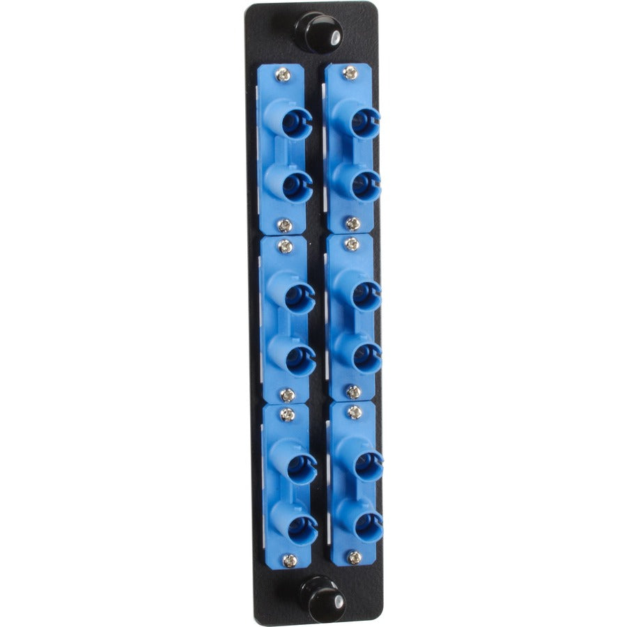 Black Box High-Density Adapter Panel, Ceramic Sleeves, (6) ST Duplex Pairs, Blue - 6 x ST Duplex - 6 Port(s) - 6 x RJ-11 - 6 x Duplex - Blue - JPM460C - eCommerce Business Prime