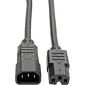 Tripp Lite Heavy Duty Computer Power Extension Cord 15A 14AWG C14 C15 10' - 15A, 14AWG (IEC-320-C14 to IEC-320-C15) 10-ft. - P018-010 - eCommerce Business Prime