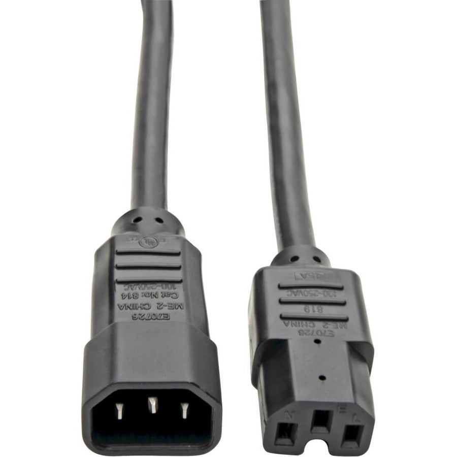 Tripp Lite Heavy Duty Computer Power Extension Cord 15A 14AWG C14 C15 10' - 15A, 14AWG (IEC-320-C14 to IEC-320-C15) 10-ft. - P018-010 - eCommerce Business Prime