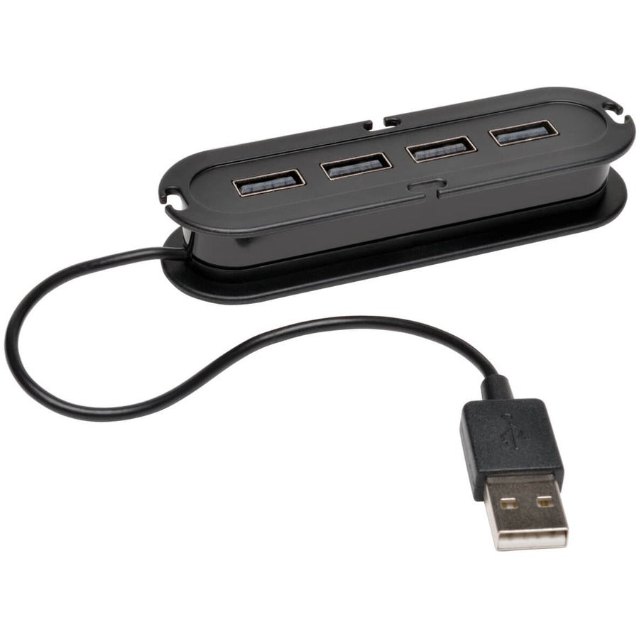 Tripp Lite 4-Port USB 2.0 Hi-Speed Ultra-Mini Hub w/ Cable Compact Mobile - USB - 4 USB Port(s) - 4 USB 2.0 Port(s) - U222-004 - eCommerce Business Prime