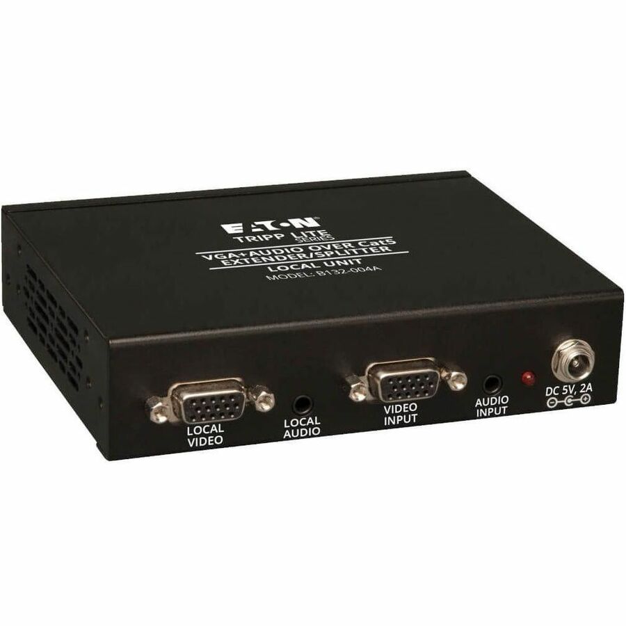 Tripp Lite 4-Port VGA + Audio over Cat5 Cat6 Video Extender Splitter Transmitter - 1 Input Device - 4 Output Device - 1000 ft Range - 4 x Network (RJ-45) - 1 x VGA In - 1 x VGA Out - 1920 x 1440 - Twi...  - B132-004A-2 - eCommerce Business Prime
