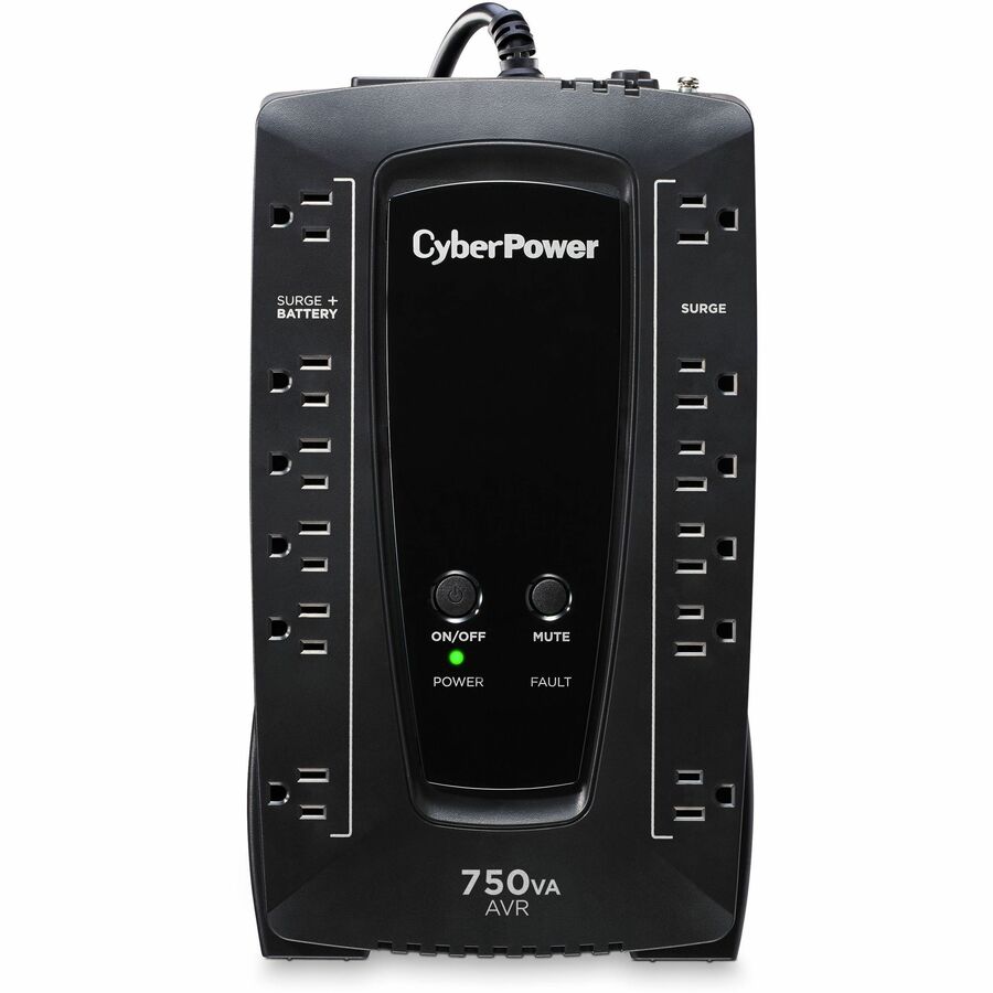 CyberPower AVRG750U AVR UPS Systems - 750VA/450W, 120 VAC, NEMA 5-15P, Compact, 12 Outlets, PowerPanel&reg; Personal, $150000 CEG, 3YR Warranty - AVRG750U - eCommerce Business Prime