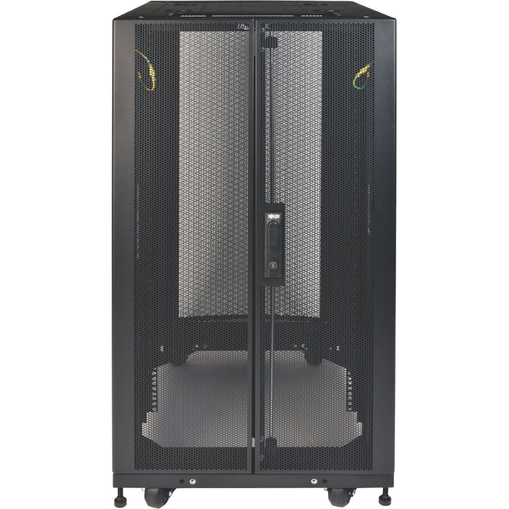 Tripp Lite 25U Rack Enclosure Server Networking Cabinet Shallow Depth - For A/V Equipment - 25U Rack Height27" Rack Depth - Floor Standing - Black - Steel - 3000 lb Maximum Weight Capacity - 3000 lb D - SR25UBSD3 - eCommerce Business Prime