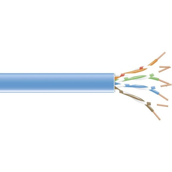 Black Box GigaTrue Cat.6 UTP Network Cable - 1000 ft Category 6 Network Cable for Patch Panel, Wallplate, Network Device - First End: Bare Wire - Second End: Bare Wire - 1 Gbit/s - CM - 24 AWG - Blue - EVNSL0641A-1000 - eCommerce Business Prime