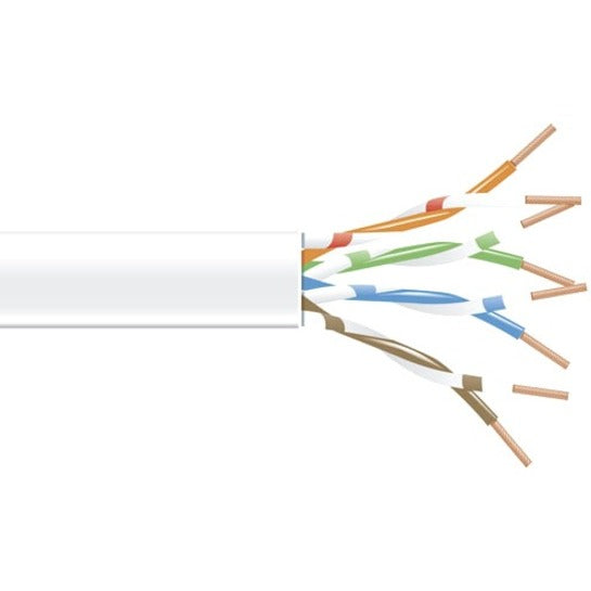 Black Box GigaTrue Cat.6 UTP Network Cable - 1000 ft Category 6 Network Cable for Patch Panel, Wallplate, Network Device - First End: Bare Wire - Second End: Bare Wire - 1 Gbit/s - CM - 24 AWG - White - EVNSL0650A-1000 - eCommerce Business Prime