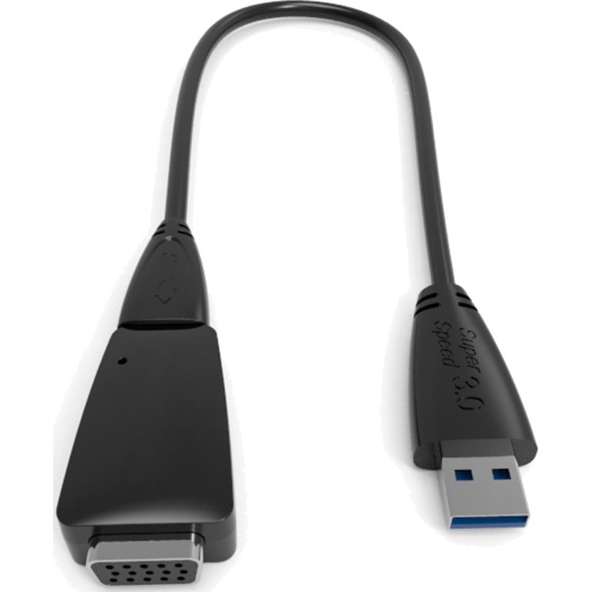 4XEM SuperSpeed USB 3.0 to VGA External Video Card Adapter - USB 3.0 - 1 x 15-pin HD-15 VGA Female - 2048 x 1152 Supported - Black - 4XUSB3VGA - eCommerce Business Prime