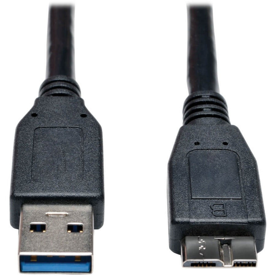 Tripp Lite 3ft USB 3.0 SuperSpeed Device Cable USB-A Male to USB Micro-B Male Black - USB - 3 ft - 1 x Type A Male USB - 1 x Type B Male Micro USB - Black - U326-003-BK - eCommerce Business Prime