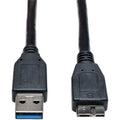 Tripp Lite 6ft USB 3.0 SuperSpeed Device Cable USB-A Male to USB Micro-B Male Black - USB - 6 ft - 1 x Type A Male USB - 1 x Type B Male Micro USB - Black - U326-006-BK - eCommerce Business Prime
