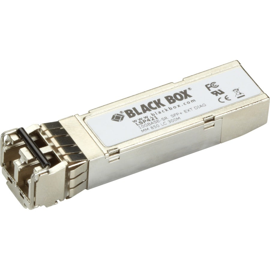Black Box SFP+ Module - For Data Networking, Optical Network - 1 x LC 10GBase-SR Network - Optical Fiber - Multi-mode - 10 Gigabit Ethernet - 10GBase-SR - 11.32 Gbit/s - Hot-swappable - TAA Compliant - LSP421 - eCommerce Business Prime