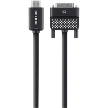 Belkin HDMI/DVI Video Cable - 11.81 ft DVI/HDMI Video Cable for TV, Video Device, MacBook - First End: 1 x 19-pin HDMI Type A Digital Audio/Video - Male - Second End: 1 x 24-pin DVI-D Digital Video - ...  - AV10089BT12 - eCommerce Business Prime