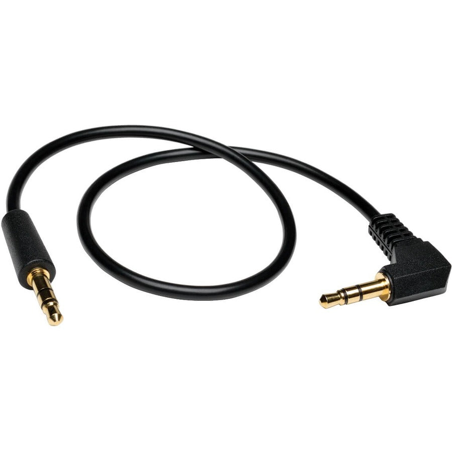 Tripp Lite 6ft Mini Stereo Audio Cable with One Right Angle Plug 3.5mm M/M 6' - 6 ft Mini-phone Audio Cable for Audio Device, iPhone, iPod, MP3 Player - First End: 1 x Mini-phone Stereo Audio - Male -...  - P312-006-RA - eCommerce Business Prime