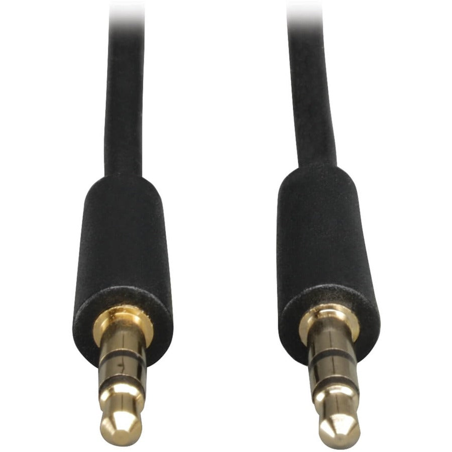 Tripp Lite 1ft Mini Stereo Audio Dubbing Cord 3.5mm M/M 1' - Mini-phone for Audio Device, Speaker, Headphone, MP3 Player, iPod, iPhone - 1 ft - 1 x Mini-phone Male Stereo Audio - 1 x Mini-phone Male S...  - P312-001 - eCommerce Business Prime