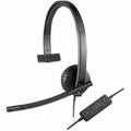 Logitech USB Headset Mono H570e - Mono - USB - Wired - 31.50 Hz - 20 kHz - Over-the-head - Monaural - Supra-aural - Noise Cancelling, Electret Microphone - 981-000570 - eCommerce Business Prime