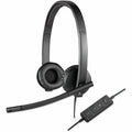 Logitech USB Headset Stereo H570e - Stereo - USB - Wired - 31.50 Hz - 20 kHz - Over-the-head - Binaural - Supra-aural - Noise Cancelling, Electret Microphone - Black - 981-000574 - eCommerce Business Prime