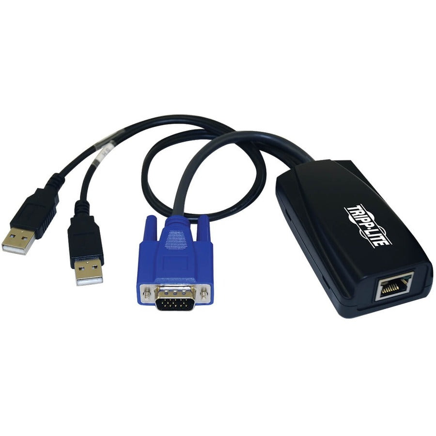 Tripp Lite KVM Switch USB Server Interface Unit Virtual Media HD15 USB RJ45 - 1 Computer(s) - 100 ft Range - 1 x Network (RJ-45) x USB x VGA - B078-101-USB2 - eCommerce Business Prime