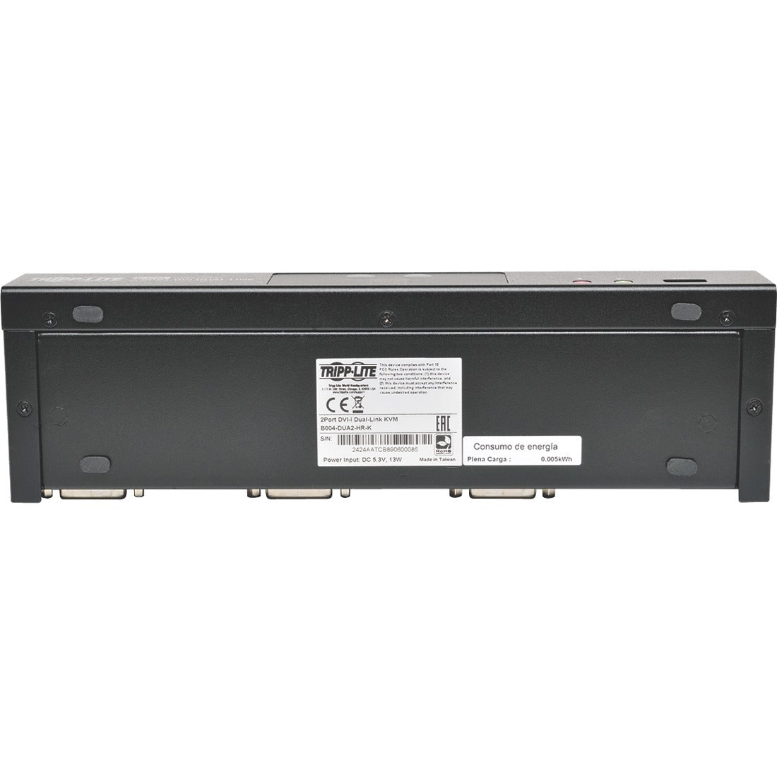 Tripp Lite KVM Switch 2-Port DVI Dual-Link / USB w/ Audio & 2x 6ft Cables - 2 Computer(s) - 1 Local User(s) - 2560 x 1600 - 6 x USB - 3 x DVI - Desktop - TAA Compliant - B004-DUA2-HR-K - eCommerce Business Prime