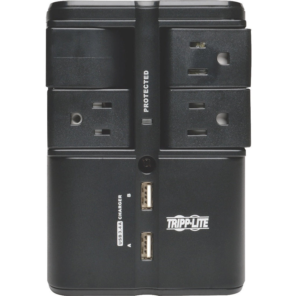 Tripp Lite Surge 4 Outlet 3.4A USB Charger Tablet Smartphone Ipad Iphone - 4 x NEMA 5-15R - 1800 VA - 1080 J - 120 V AC Input - 5 V DC Output - SK40RUSBB - eCommerce Business Prime