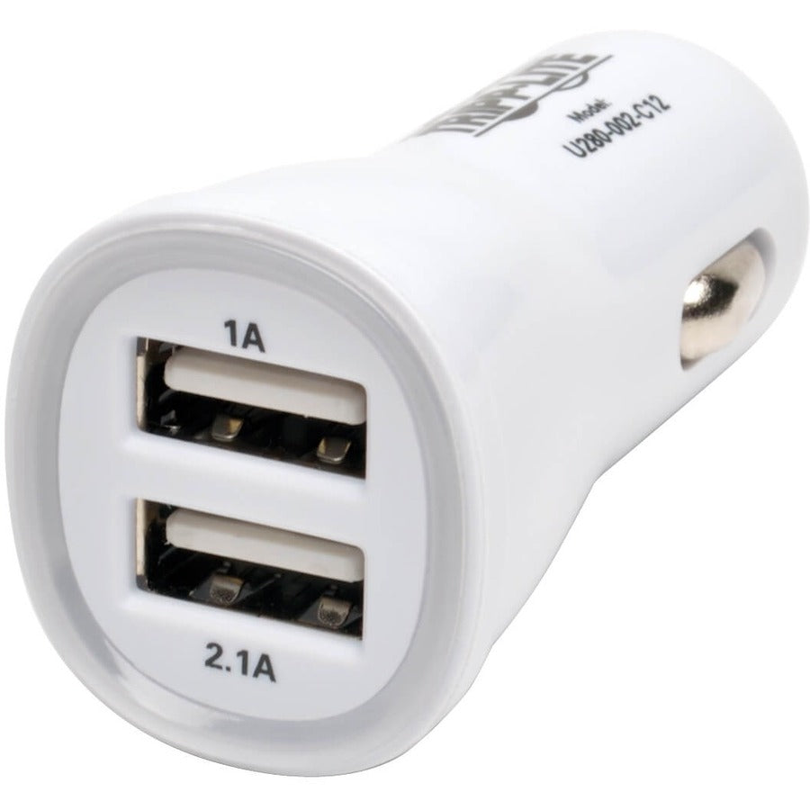 Tripp Lite Dual USB Tablet Phone Car Charger High Power Adapter 5V / 3.1A 15.5W - 12 V DC Input Voltage - 5 V DC Output Voltage - 3.10 A Output Current - U280-002-C12 - eCommerce Business Prime