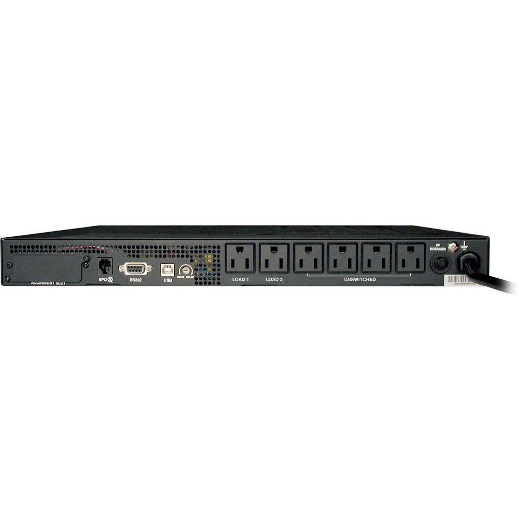 Tripp Lite UPS Smart 1000VA 800W Rackmount AVR 120V Pure Sine Wave USB DB9 1URM TAA - 1000 VA/800 W - 4 Minute Stand-by Time - 1U Rack/Tower - 6 x NEMA 5-15R - Surge, Black Out, Brownout, Over Voltage...  - SM1000RM1UTAA - eCommerce Business Prime